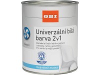 OBI Univerzální barva 2v1 hedvábně matná bílá 375 ml