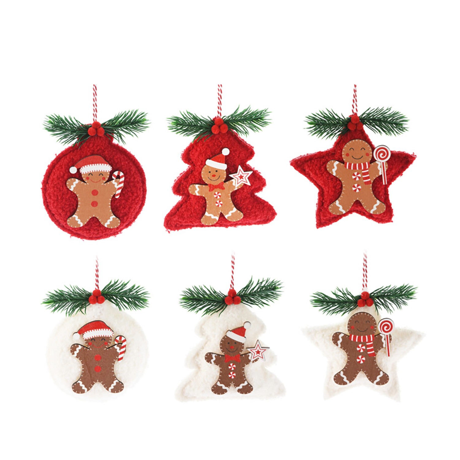 Vánoční dekorace dřevěný perníkový panáček k zavěšení, různé druhy