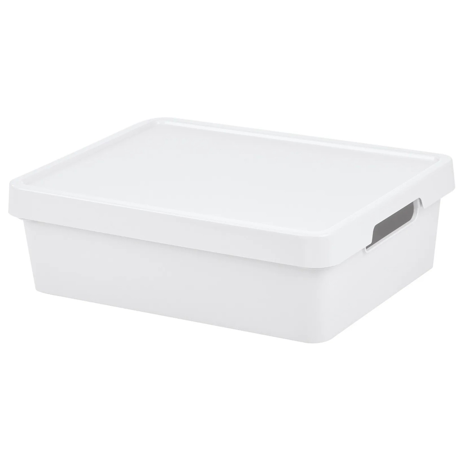 Tontarelli Úložný box MAYA M s víkem bílá, 36 x 28 x 11 cm, 9,2 l