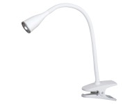 Rabalux Připínací stolní lampa Jeff, 4,5 W, 330 lm, 3000 K, bílá, 13 x 35 cm