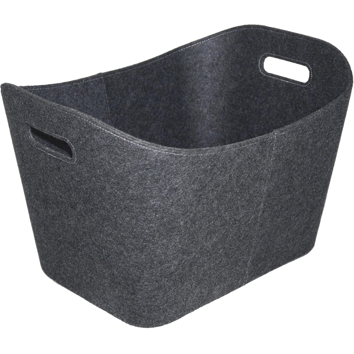 FIREFIX Plstěný koš na krbové dřevo, antracitová, 56 x 42 x 35 cm