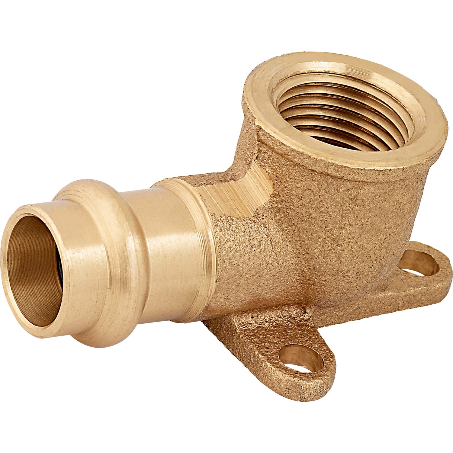 Lisovací nástěnné koleno červený bronz, pr. 15 mm x 18,6 mm (Rp 1/2), 1 ks