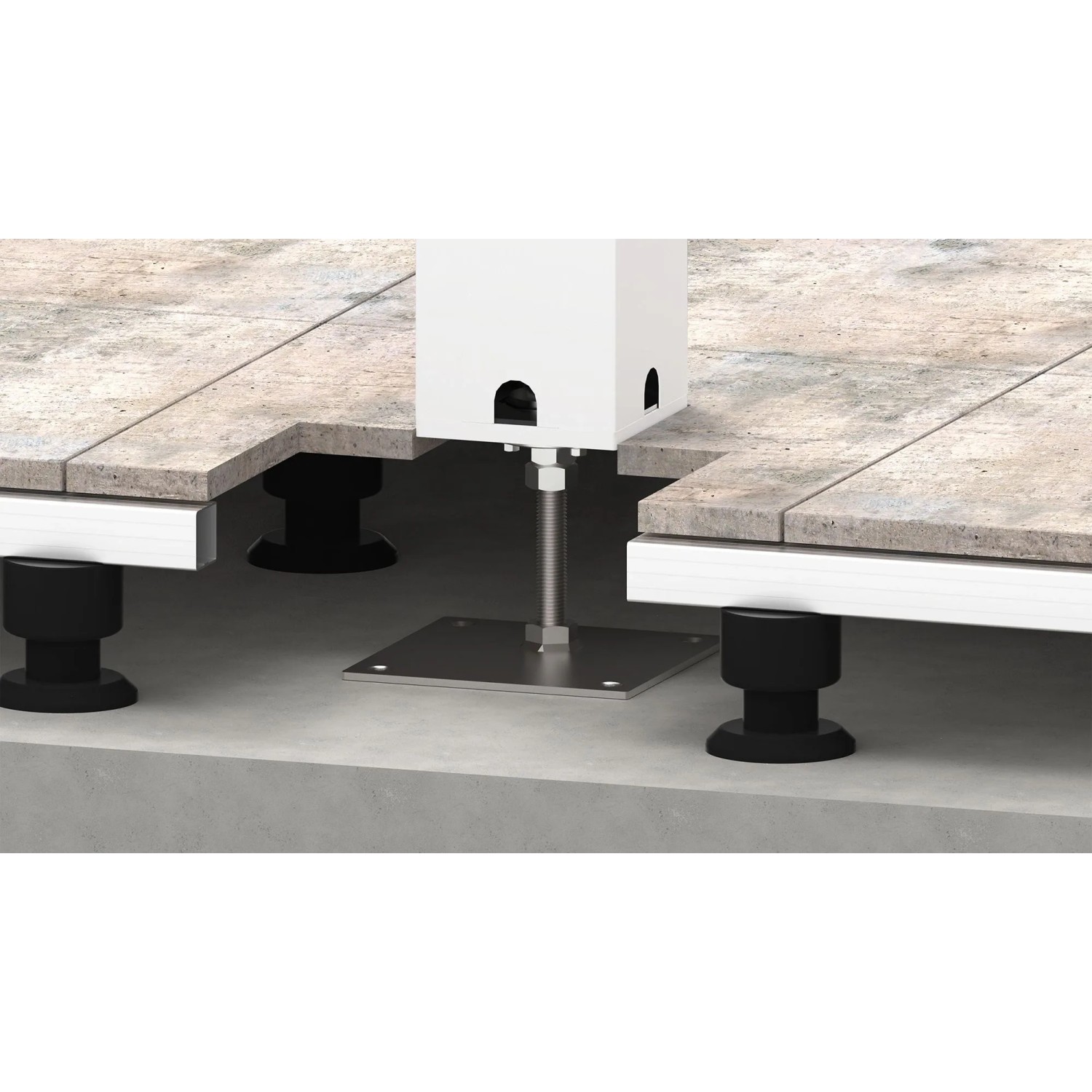 Biohort Výškově nastavitelná základní deska 20 x 20 x 25,5cm pro Pergolu bílá