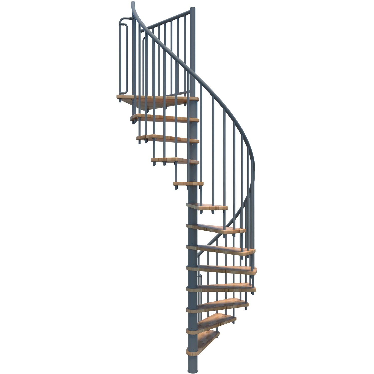 Minka STAIRS Kombinované točité schodiště Berlin buk/šedá pr. 120 cm