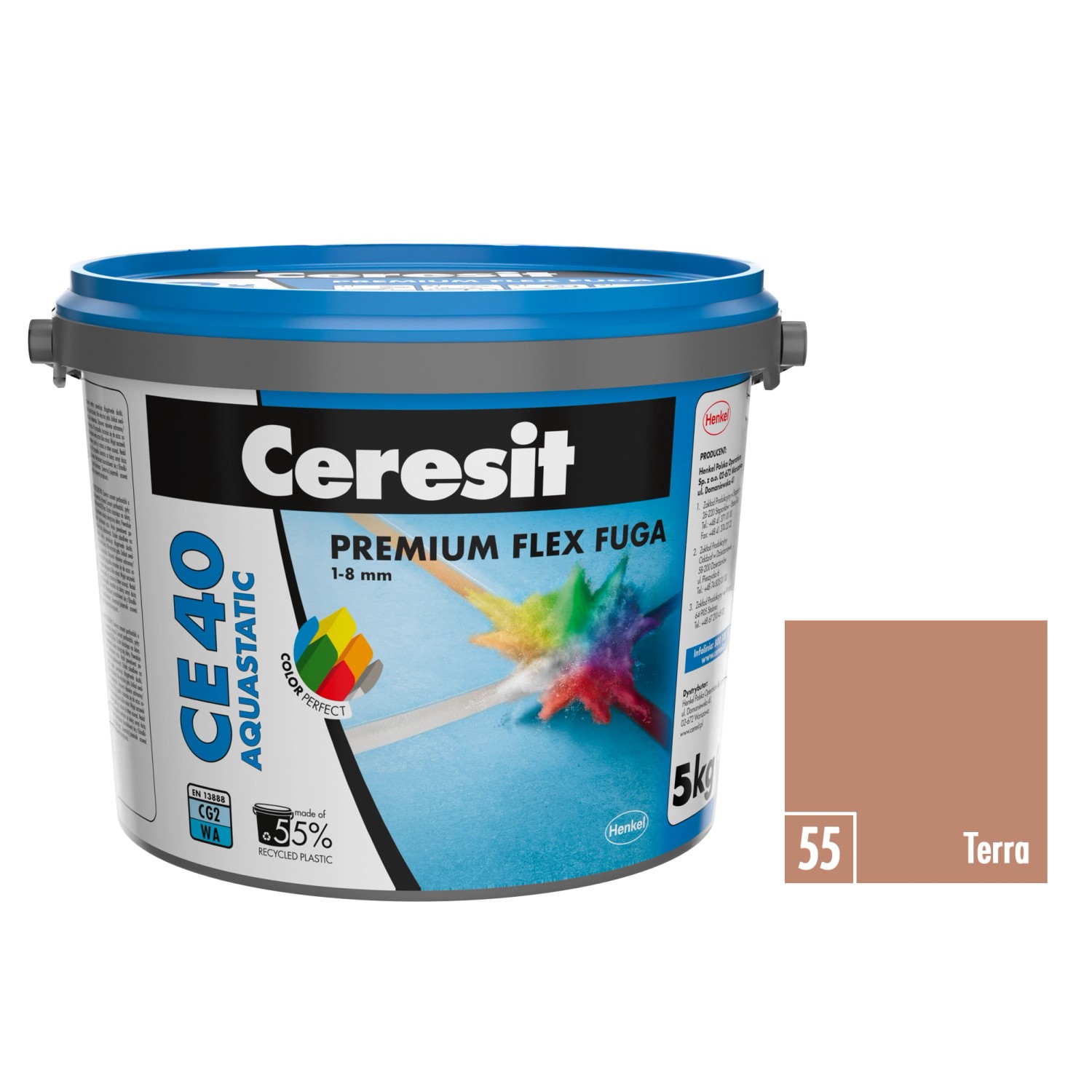 Spárovací hmota Ceresit CE 40 Aquastatic 5 kg terra