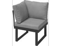 VLC Rohové zahradní křeslo Lipson hliník/světle šedá 78 x 70 x 70 cm VLC Rohové zahradní křeslo Lipson hliník/světle šedá 78 x 70 x 70 cm