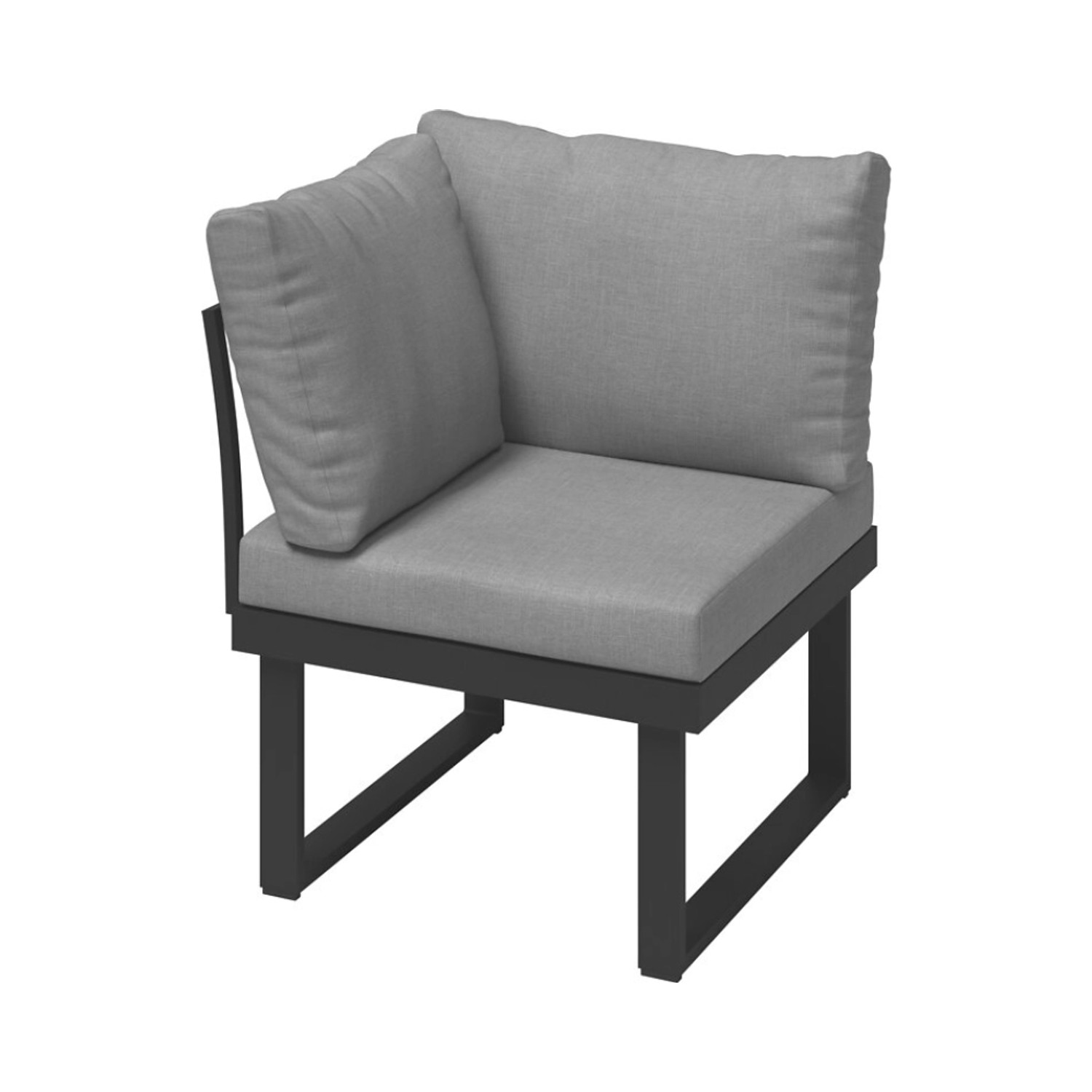 VLC Rohové zahradní křeslo Lipson hliník/světle šedá 78 x 70 x 70 cm