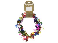 GEROMA Girlanda s hvězdičkami fóliová/drátěná vícebarevná 270 cm