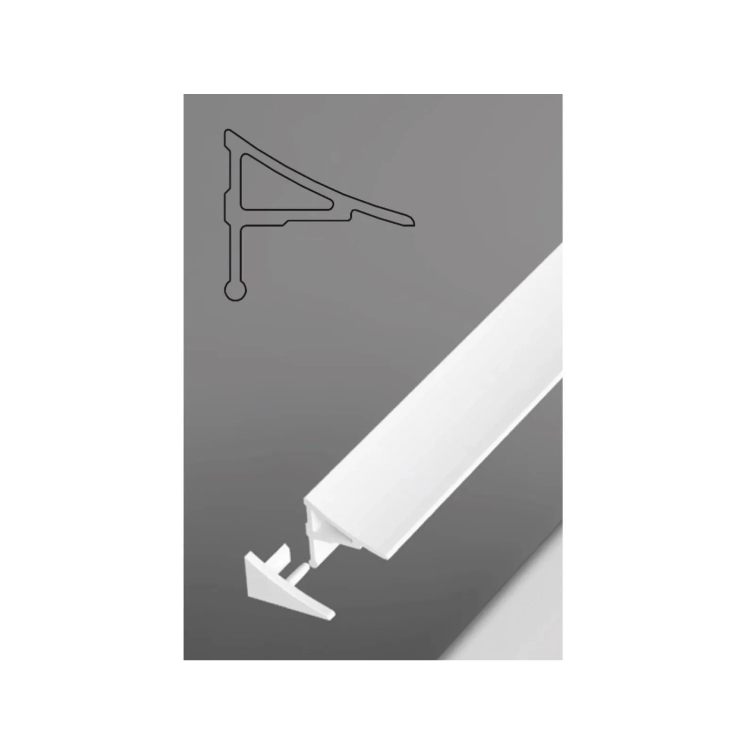 RAVAK Krycí lišta pro vany/vaničky pro spáry do 11 mm, 1,8 x 110 cm