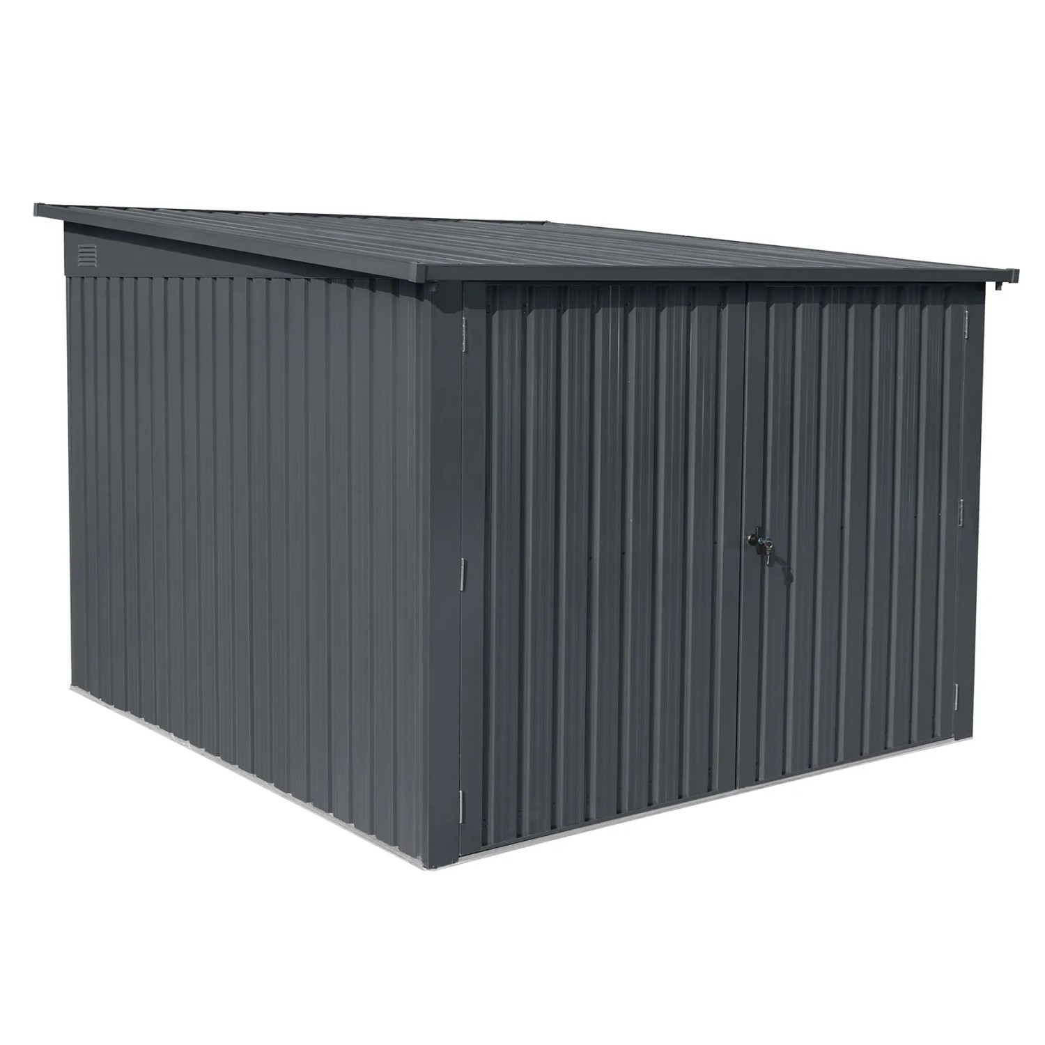 Floraworld Garáž na 3 jízdní kola Vario, antracitová, 217 x 236 x 145/165 cm