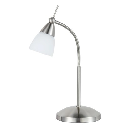 Paul Neuhaus Halogenová stolní lampa Pino, 28W, ocelová, pr. 14 x 44,5 cm