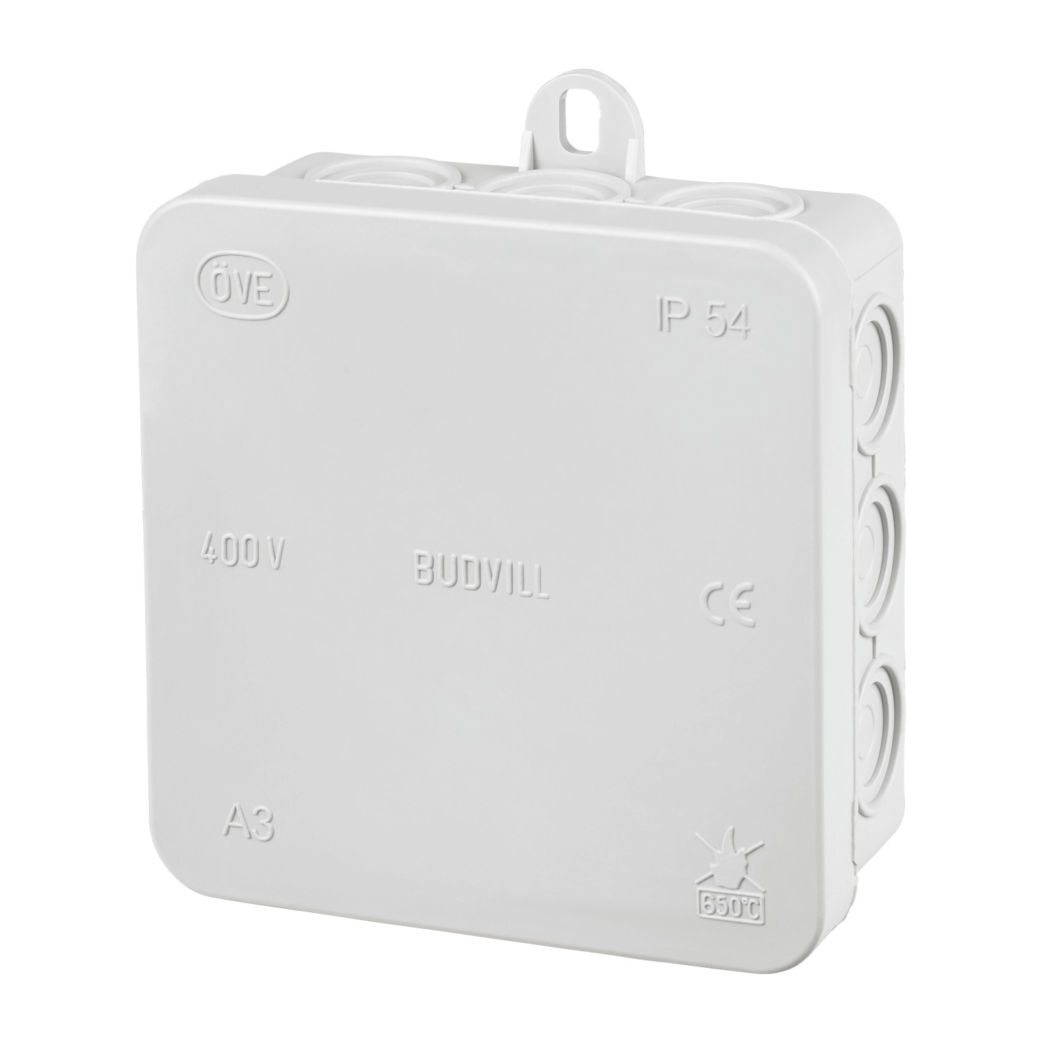 Rozbočovací krabice na omítku 85 mm x 85 mm, šedá, IP54