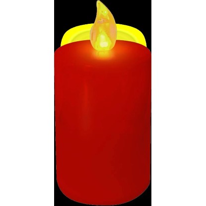 EURAKLES LED svíčka červená/žlutý plamínek 100 x 50 mm, 1 ks