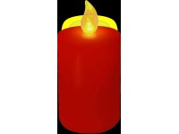 EURAKLES LED svíčka červená/žlutý plamínek 100 x 50 mm, 1 ks