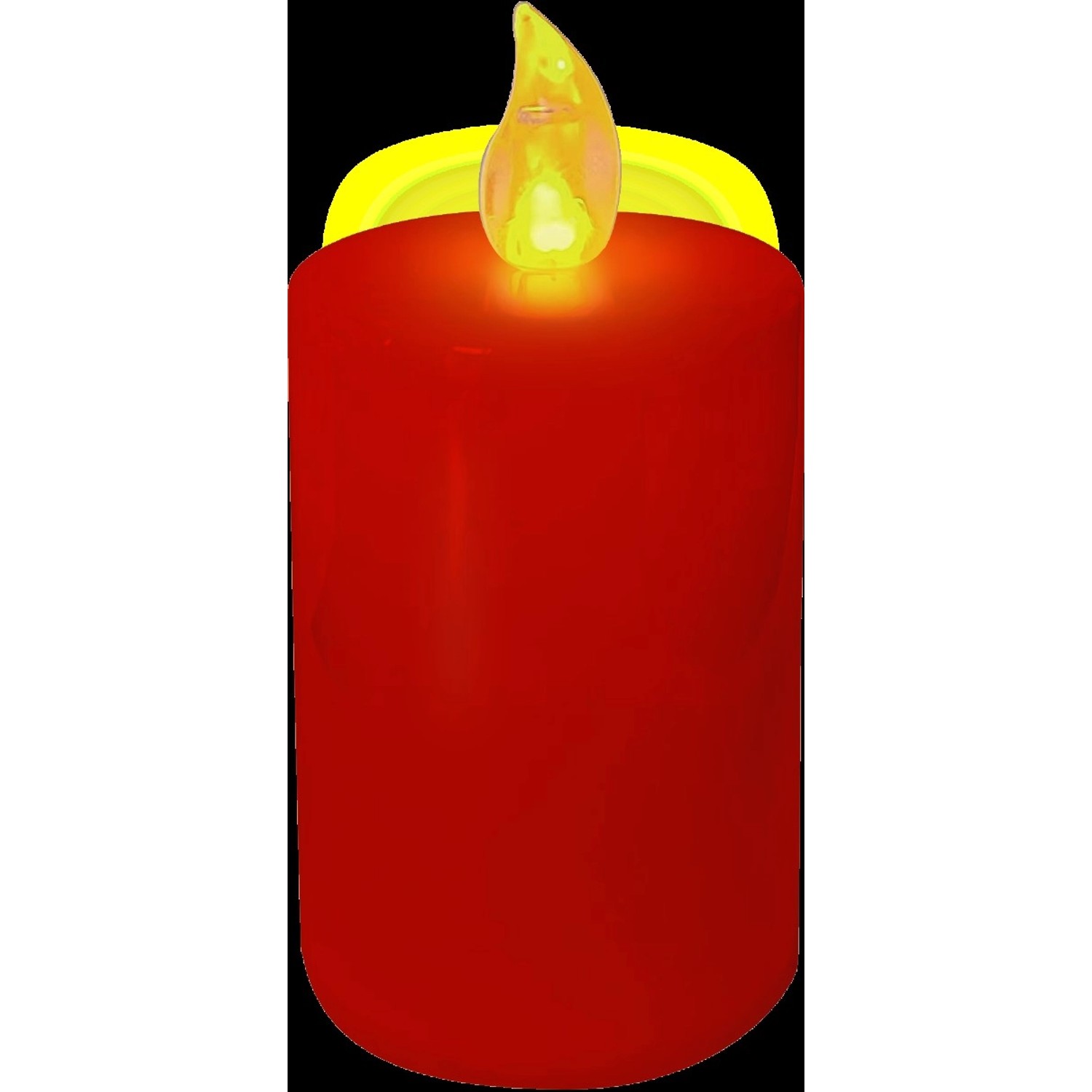 EURAKLES LED svíčka červená/žlutý plamínek 100 x 50 mm, 1 ks