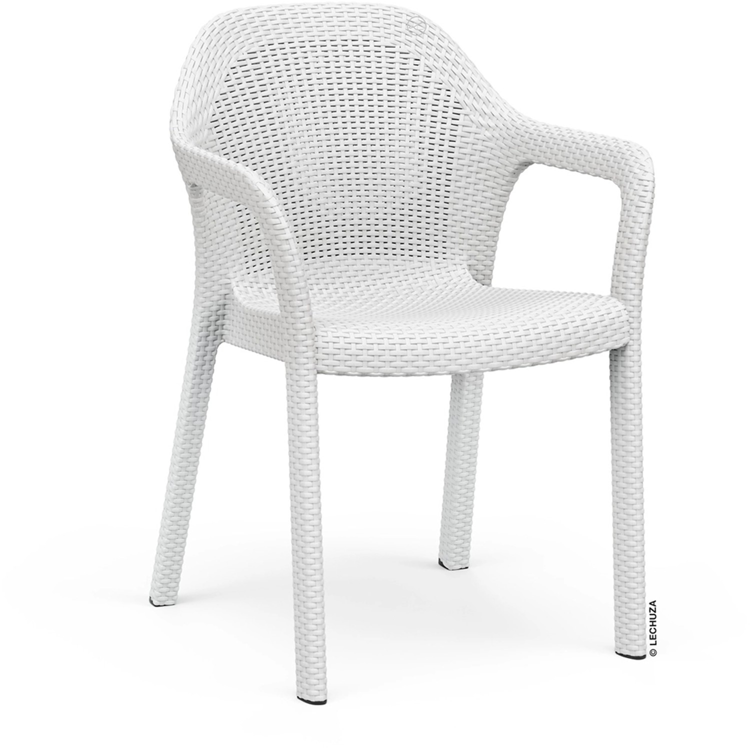 Lechuza Zahradní jídelní židle, bílá, 84 x 58 x 57 cm