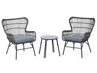 Sestava zahradního nábytku Rindal, umělý ratan, 3dílná Sestava zahradního nábytku Rindal, umělý ratan, 3dílná