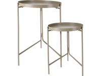 Koopman 2dílná sada odkládacích kovových stolků písková