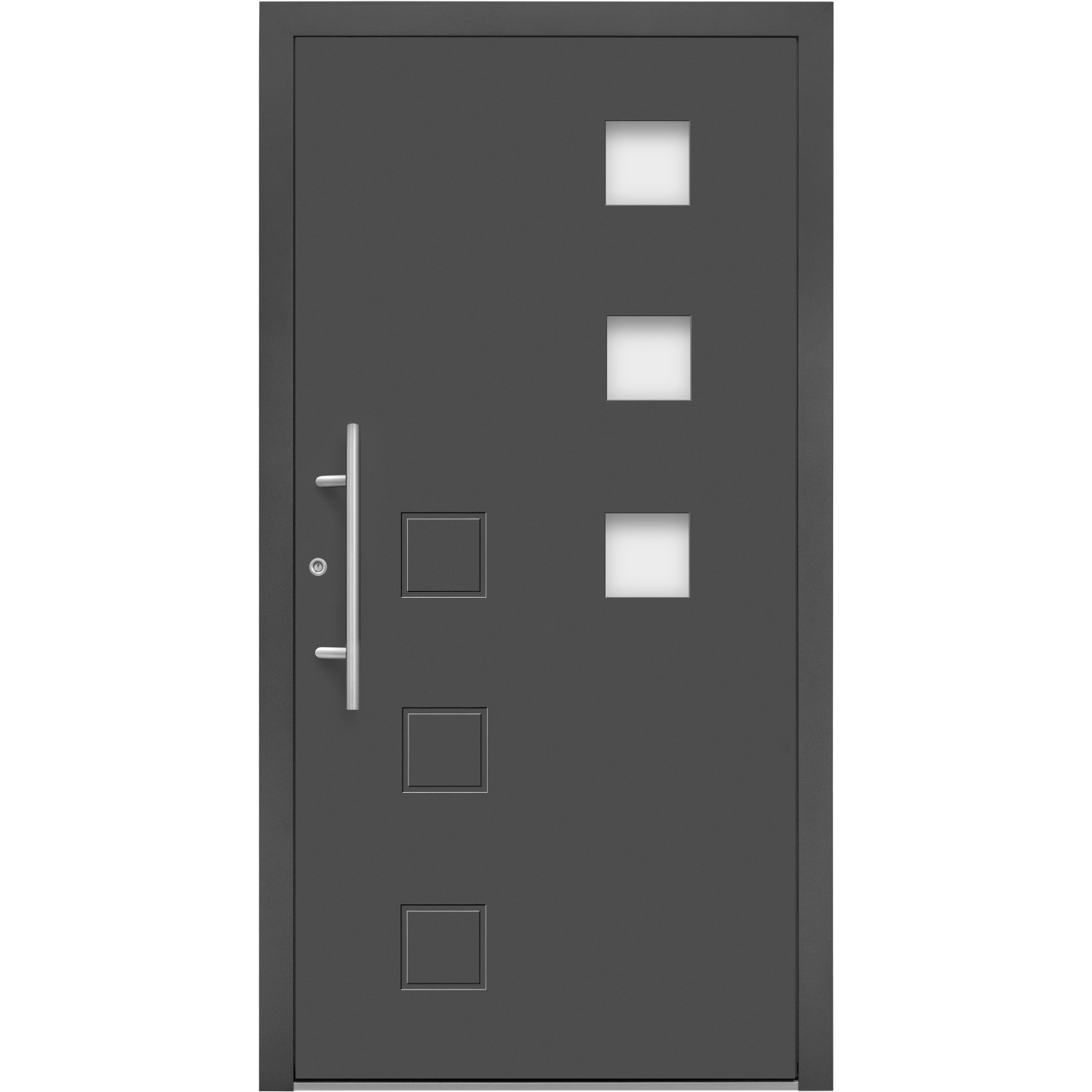 Splendoor Hliníkové vchodové dveře Moderno M510/P, antracitová metalíza, 110 L