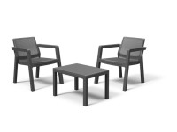 Keter Sada balkónového nábytku Emily Balcony, grafitová, 3dílná Keter Sada balkónového nábytku Emily Balcony, grafitová, 3dílná
