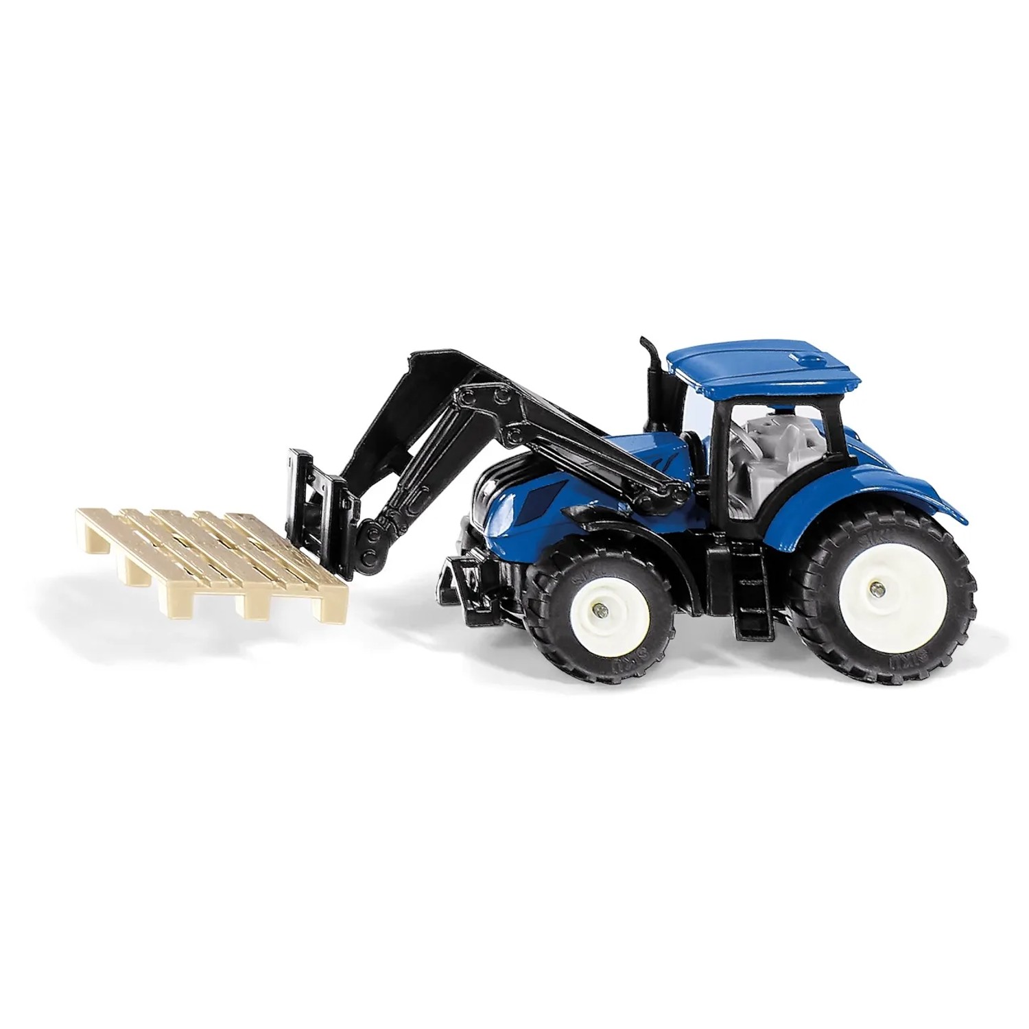 Siku Blister traktor New Holland s paletovými vidlemi a paletou