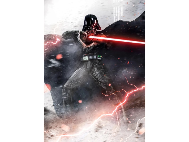 Komar Adesivi Murali Star Wars Resistenza – 50x70 Cm, Riutilizzabili, Con Rey, Poe, Finn E BB-8