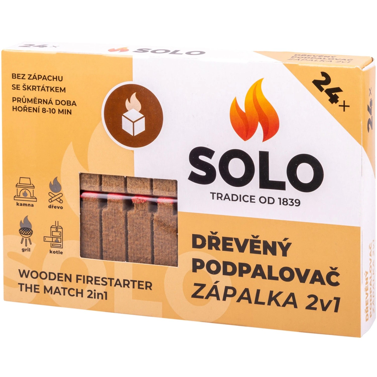 Podpalovač zápalka 2V1