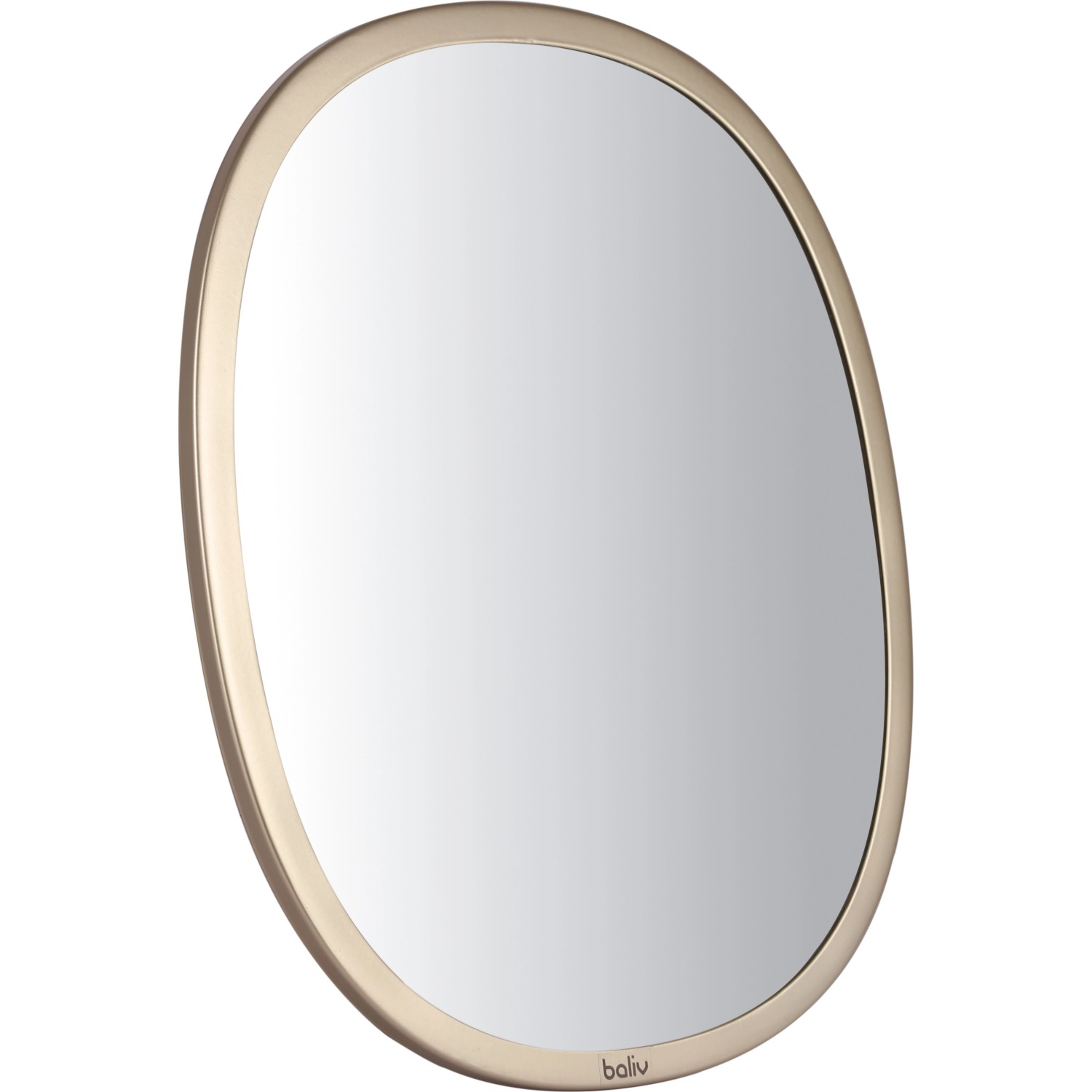 baliv Nástěnné zrcadlo, zlaté, kov / sklo