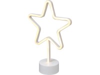 LED vánoční dekorace - hvězda LED teplá bílá neonová, IP20, 29,5 x 20 x 8,5 cm