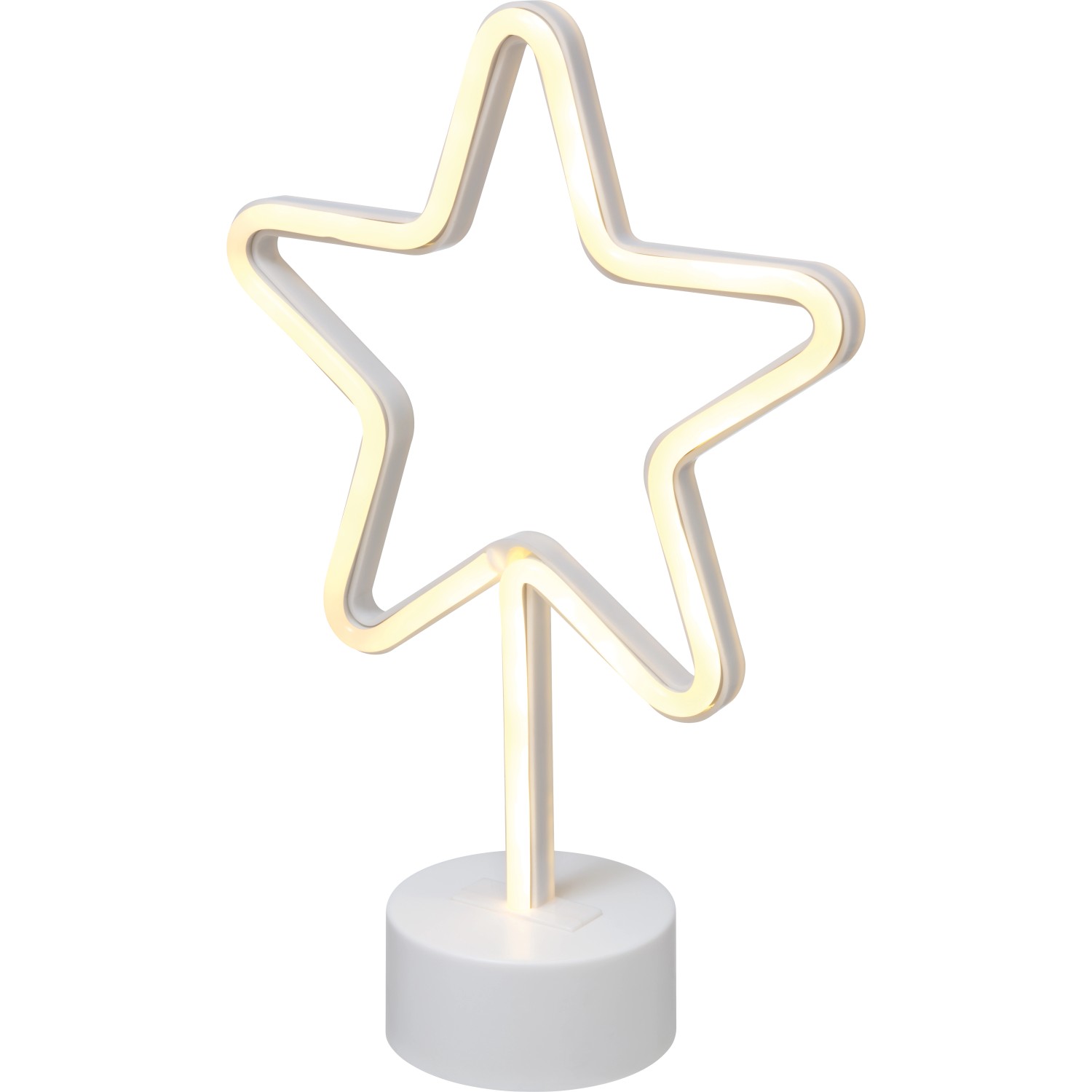 LED vánoční dekorace - hvězda LED teplá bílá neonová, IP20, 29,5 x 20 x 8,5 cm