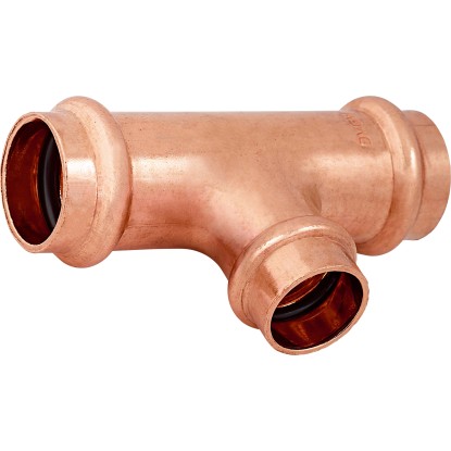 Lisovací redukční T-kus měděný, pr. 22 mm x 18 mm x 22 mm, 1 ks