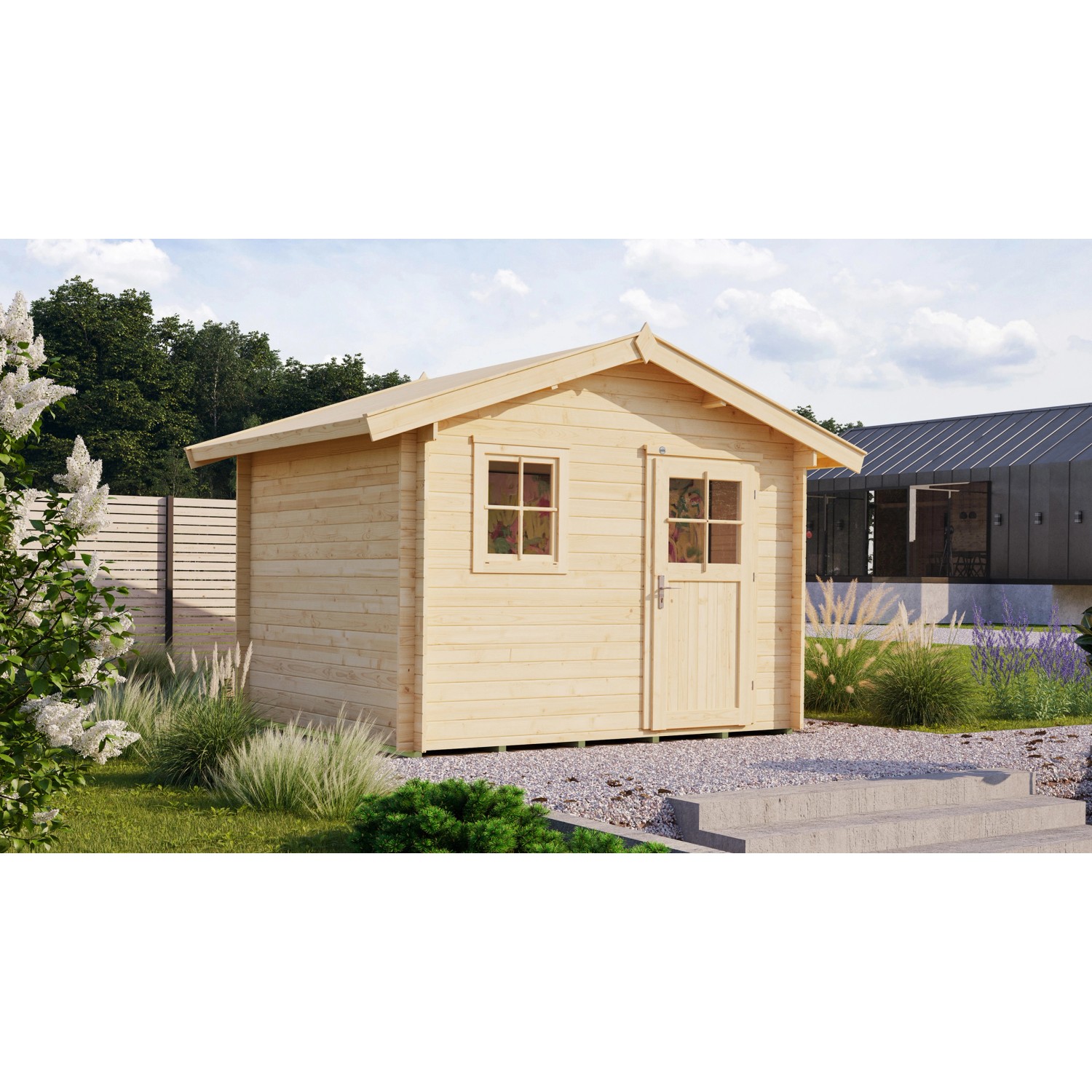 Weka Dřevěný zahradní domek 107 vel. 2, přírodní, 380 x 284 cm
