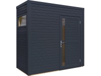 Bertilo Dřevěný domek na nářadí Cubus 1, antracitová, 234 x 115 cm Bertilo Dřevěný domek na nářadí Cubus 1, antracitová, 234 x 115 cm