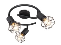 GLOBO Stropní svítidlo XARA I černá E14 40 W pr. 230 x 180 mm