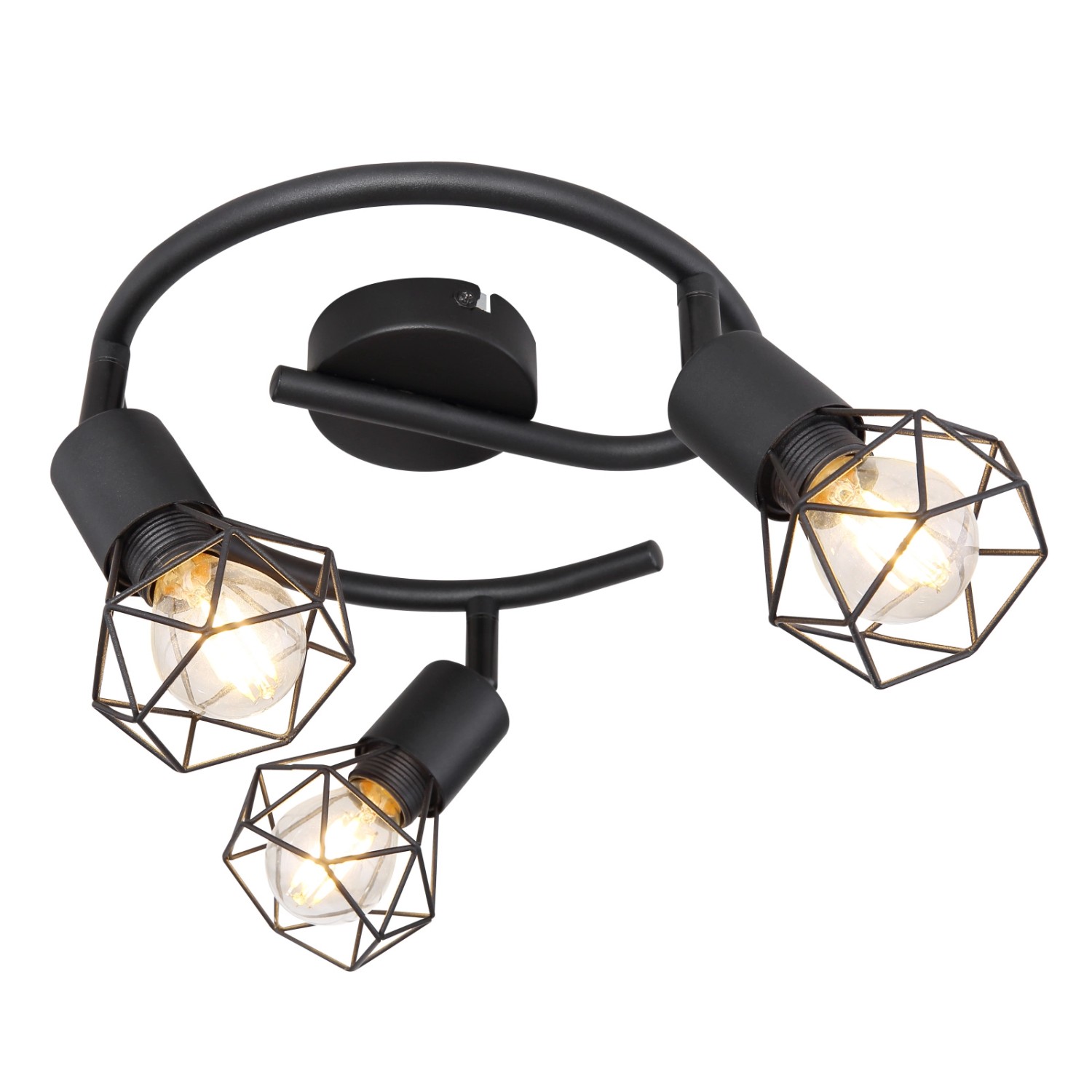 GLOBO Stropní svítidlo XARA I černá E14 40 W pr. 230 x 180 mm