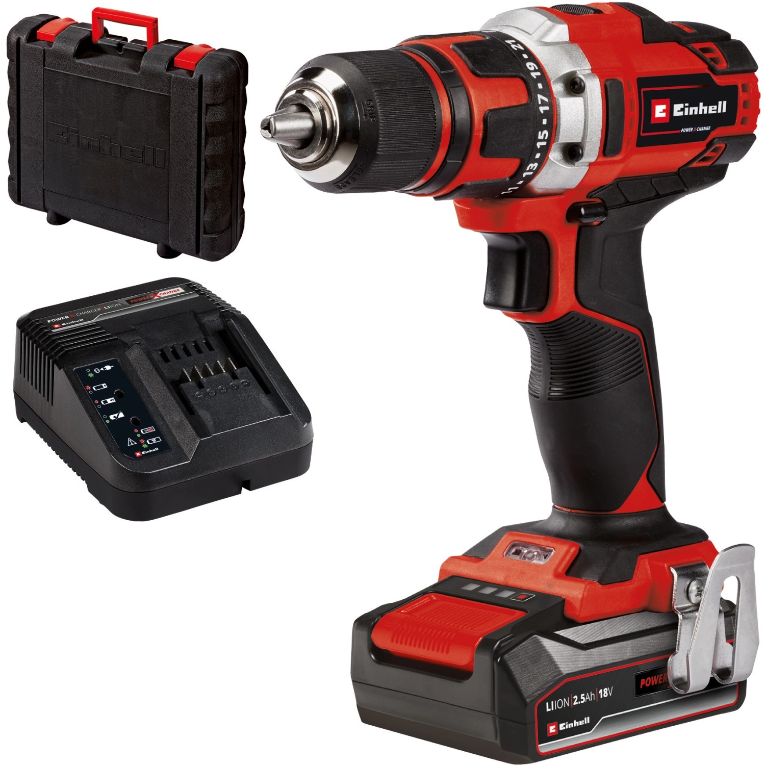 Einhell Power X-Change Aku vrtací šroubovák TE-CD 18/40-1 Li s 1x 2,5 Ah