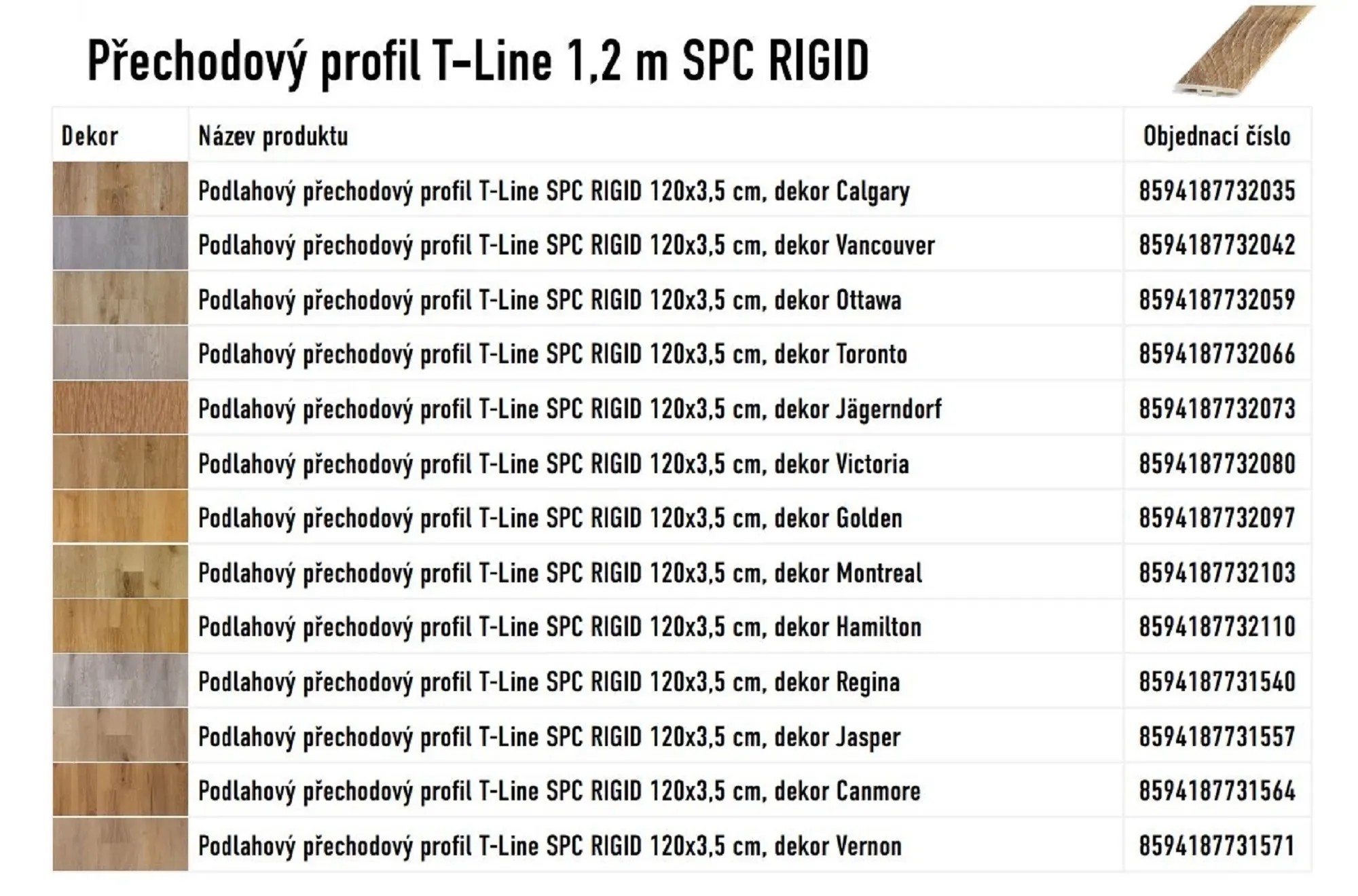 Egibi Podlahov P echodov Profil T LINE SPC Rigid Dekor Canmore 35 Egibi podlahov p echodov profil t line spc rigid dekor canmore 35