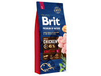 Brit Premium by Nature Granule pro psy ADULT L 25-45 kg s kuřecím 15 kg