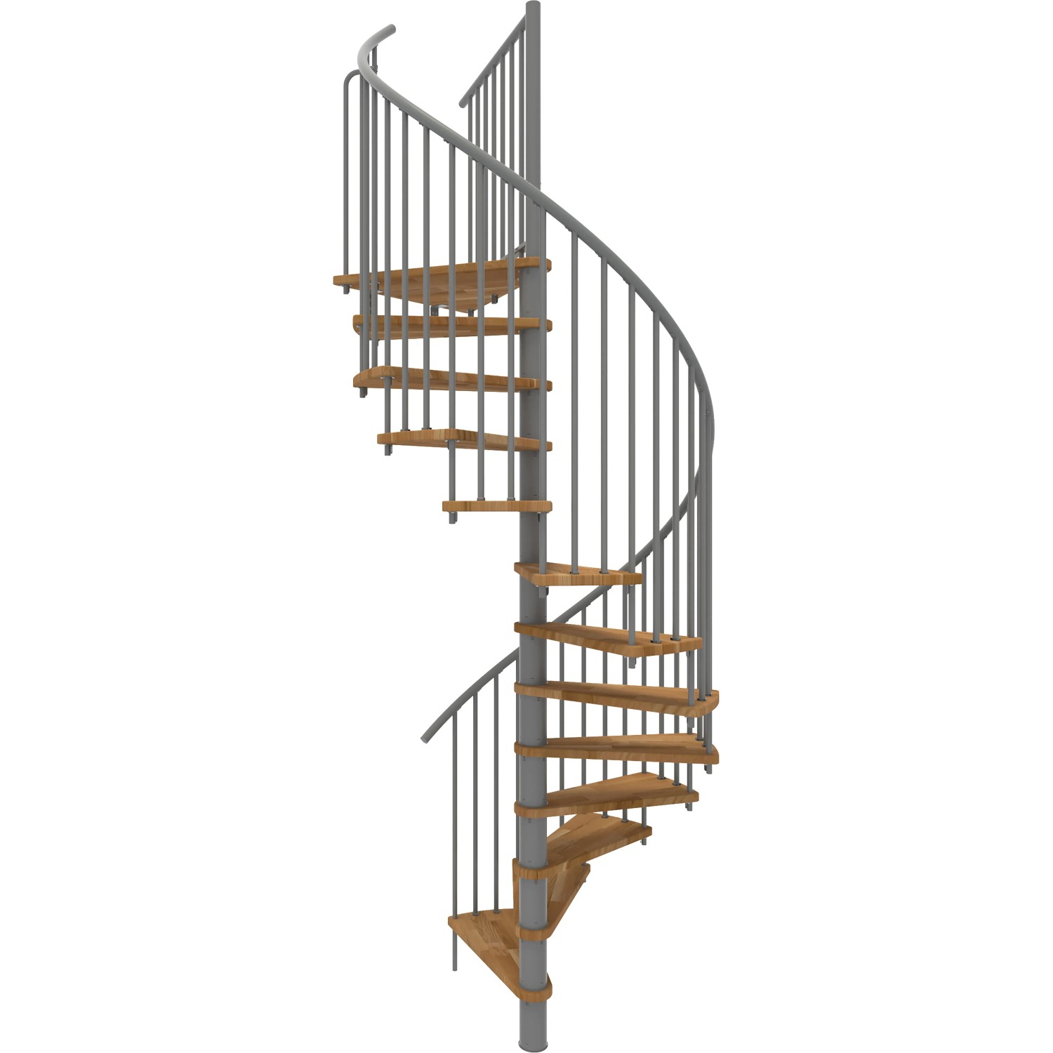 Minka STAIRS Kombinované točité schodiště Spiral Smart dub/šedá pr. 120 cm
