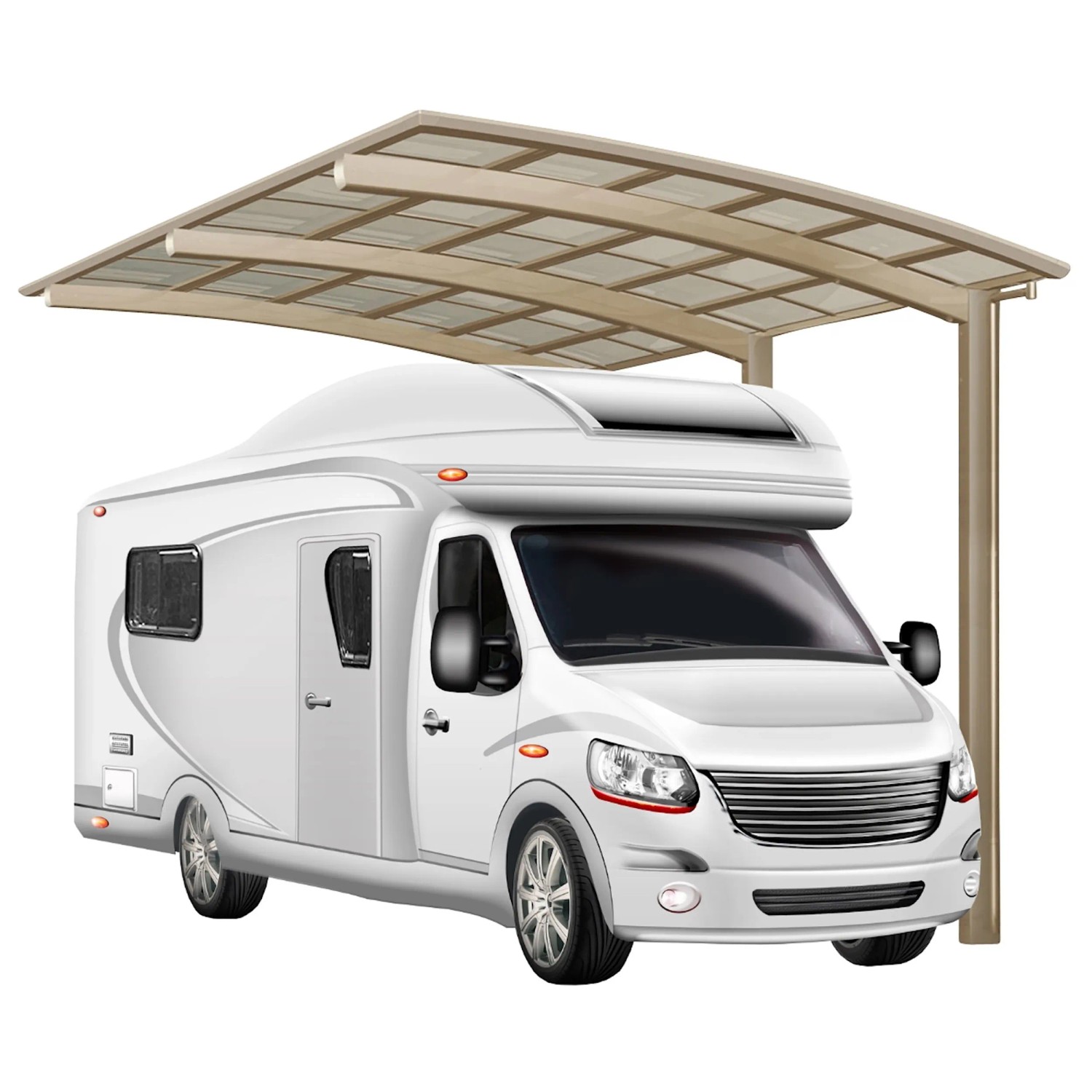 Ximax Alu přístřešek na auto Portoforte Caravan Typ 80 vzhled oceli 270 x 495 cm