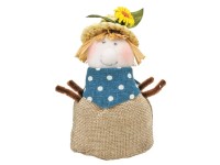 Strašák jutový ve slamáku na postavení 11 cm