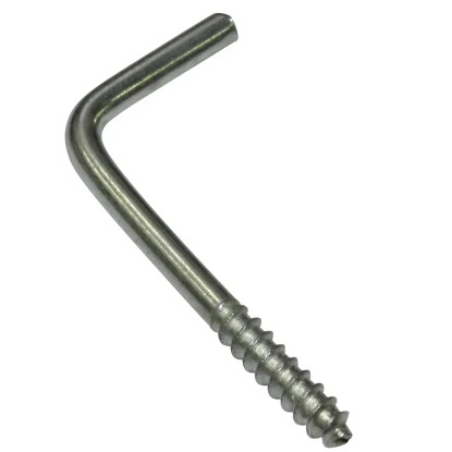 Šroubovací hák pro vitrážní tyč, pozinkovaný, matný stříbrný, 20 ks, 2,5 cm