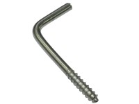 Šroubovací hák pro vitrážní tyč, pozinkovaný, matný stříbrný, 20 ks, 2,5 cm