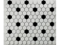 Eco Cerram Mozaika, hexagon šedo-černý, 23 x 23,5 cm