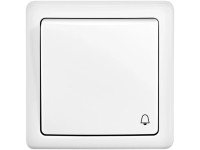 ABB Tlačítko 1/0 SWING, se symbolem zvonku, 10 A - 250 V, bílé