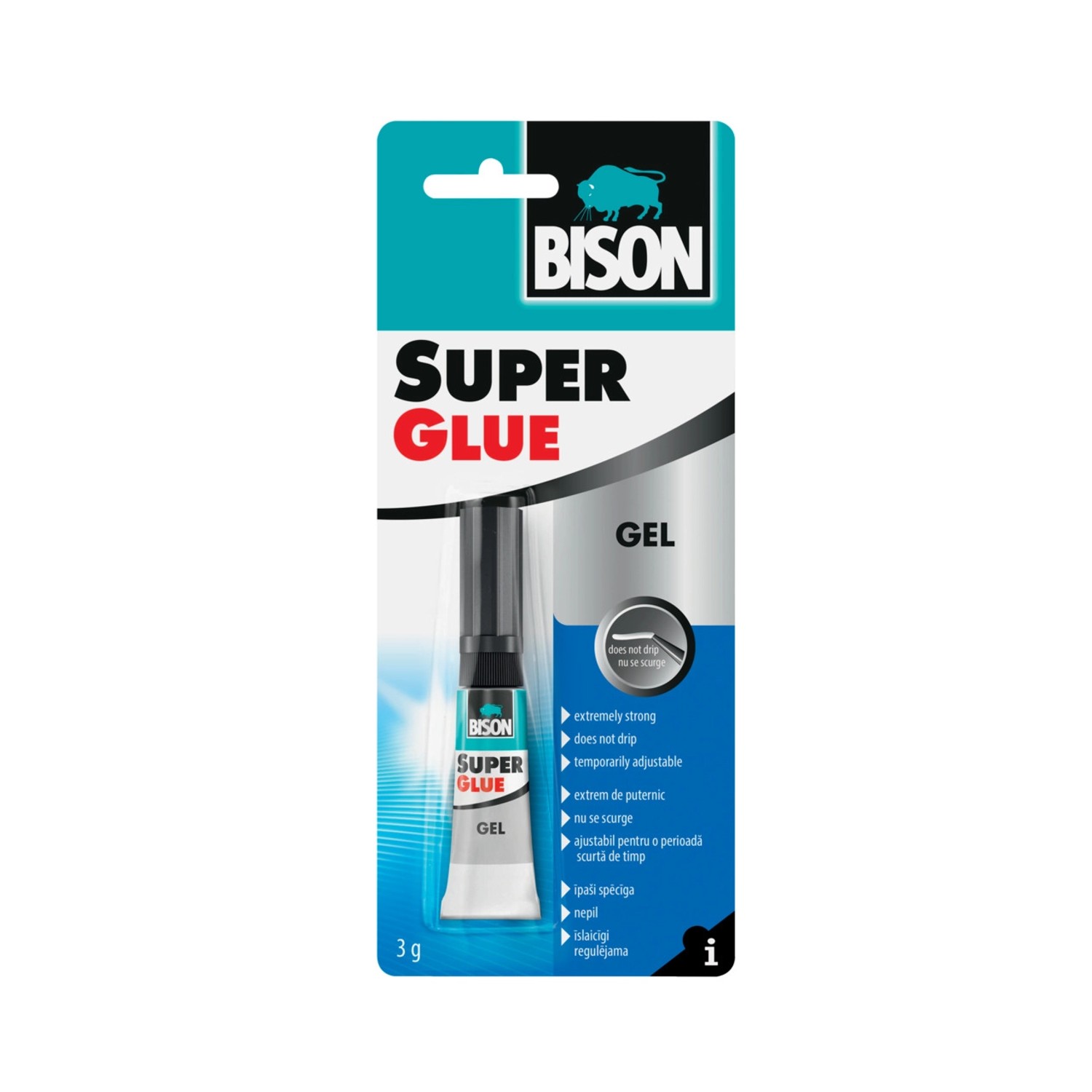 BISON Vteřinové lepidlo SUPER GLUE GEL 3 g