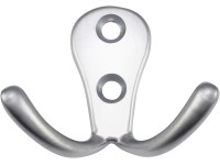 Hettich Nástěnný háček na kabáty Classic 7, zinek vzhled hliníku, 54 x 44 x 24mm