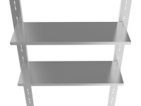 Regálová police pro systémový zahradní domek, 24 x 70 x 9 cm, 2 ks