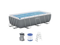 Bestway Bazén Steel Pro MAX Frame šedý, filtrace, schůdky 404x201x100 cm (GS)
