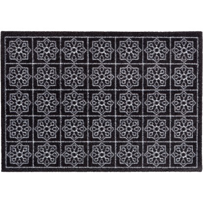 Astra Vstupní čisticí rohož Miabella dlaždice černá/bílá 50 x 70 cm
